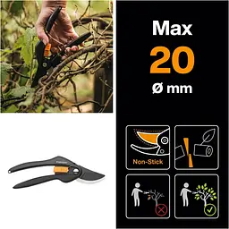 Площинний секатор Fiskars Single Step P26, 111260 (1000567) - мініатюра 3