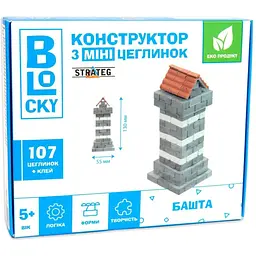 Будівельний набір для творчості Strateg з міні-цеглинок Башта 31022 (4823113864538)