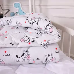 Ковдра MirSon антиалергенна дитяча зима Kids Time 20-0040 Cute white zebra 110x140 см EcoSilk (2200009663963) - мініатюра 2
