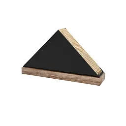 Серветниця металева Nice & Cozy Triangle M для серветок 12х12 см з дерев'яною основою чорна