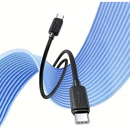 Дріт для зарядки та передачі данних Usams Type-C до Type-C 60W 2м, чорного кольру - мініатюра 2