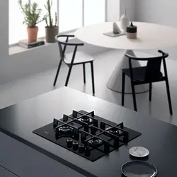 Whirlpool Варильна поверхня газова на склі, 60см, чугун, конфорка з підвійним рядом полум'я, чорний - мініатюра 9