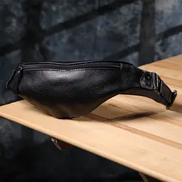 Сумка бананка для чоловіків SHVIGEL 23136 29х11х4,5 см Чорний - мініатюра 8