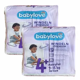 Підгузники Babylove Premium 4+ Maxi Plus (9-15 кг) 76 шт