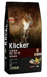 Сухий корм для кастрованих і стерилізованих котів Klicker Sterilised з куркою, 1 кг