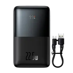 Зовнішній акумулятор BASEUS Bipow Pro Digital Display 20000 mAh 22.5W портативна батарея чорна - мініатюра 2