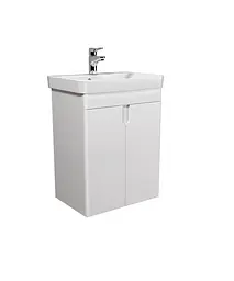 Тумба Мойдодир Simple White 55-U з умивальником River 55 Білий універсальна Білий - мініатюра 3
