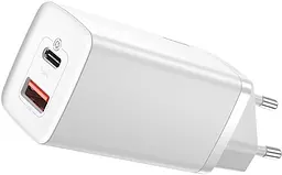 Зарядний пристрій Baseus GaN2 Lite Quick Charger C+U 65W EU white (CCGAN2L-B02)