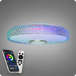 Люстра світлодіодна 517 Dlight RGB з пультом і колонкою 70Вт Білий (02155) - мініатюра 3