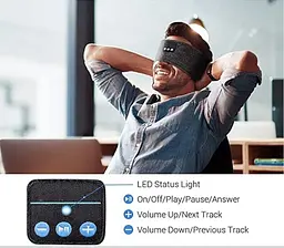 Bluetooth-пов'язка з навушниками 5.4 для спорту та сну - мініатюра 3