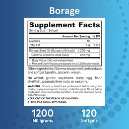 Бурачник Jarrow Formulas Borage 1200 мг 120 капсул - мініатюра 7