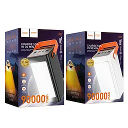 Power Bank Hoco J107 Super 22.5W universal power bank(90000mAh) Black - мініатюра 2