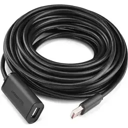 Дата кабель USB 2.0 AM to AF 15.0m Active black Ugreen (10323) - мініатюра 4