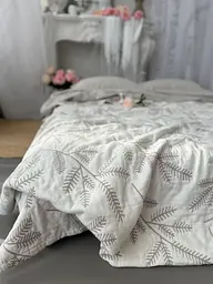 Плед-покривало COLORFUL HOME Forest муслінове молочне 210х250 см - мініатюра 4