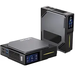 Міні-ПК з екраном Acepc PicoBox Home S1 / Intel Processor N95 / RAM 16GB / SSD 512GB / 2 x LAN / Wi-Fi / Bluetooth / Windows 11 Pro / Сірий - мініатюра 3