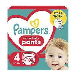 Підгузки Pampers трусики Maxi Pants Розмір 4 (9-15 кг) 108 шт (8006540069448)