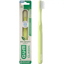 Зубна щітка GUM Classic Bio-Based Handle м'яка світло-зелена