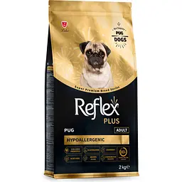 Повноцінний та збалансований сухий корм Reflex Plus Pug Adult для дорослих собак породи мопс 2 кг - мініатюра 3