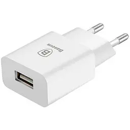 Мережевий зарядний пристрій Baseus Letour 1USB 2.1A CCALL-E2A02 White