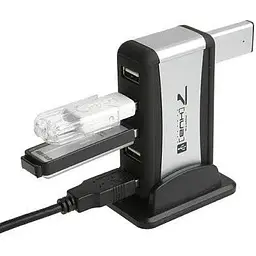 Хаб Usb Lapara LA-UH7315, чорний, Usb 2.0 - 7xUsb 2.0, блок живлення