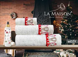 Подарунковий набір рушників з парфумами La Maison 30х50см+50х90см+70х140см pbe0049547