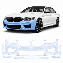 Антигравійна захисна бронеплівка за лекалами для BMW M5 F90 2017-2023 - передній бампер