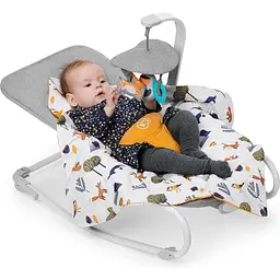 Шезлонг-гойдалка Kinderkraft Felio 2 Forest Yellow сірий з жовтим KBFELI20YEL0000 (00-00305173) - мініатюра 6