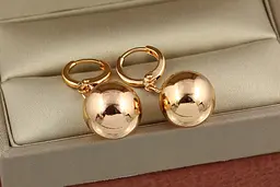 Сережки Xuping Jewelry кульки 2.8 см 13 мм золотисті - мініатюра 2