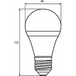Лампочка Eurolamp LED А60 800 Lm E27 4000K 2шт (MLP-LED-A60-08274(Amber)new) - мініатюра 3