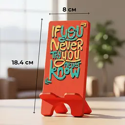 Підставка для телефону дерев’яна настільна Vladi Group «If you never try...» (VG3001-16) - мініатюра 4