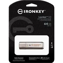 USB флеш-накопичувач Kingston IronKey Locker Plus 50 64GB USB-A 3.2 Gen 1 Silver [IKLP50/64GB] [101528] - мініатюра 5