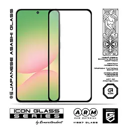 Захисне скло для Samsung Galaxy A57 5G, Icon, 2.5D загартоване скло, повне проклеювання, глянсове, удароміцне, з олеофобним покриттям, сумісне з чохлами, міцність 9H, проста установка, ArmorStandart (ARM89654) - мініатюра 2