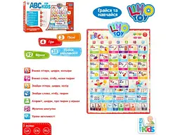 Інтерактивний розвиваючий плакат ABC for Kids, LimoToy (анг.)