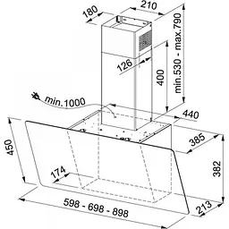 Похила витяжка Franke EVO PLUS FPJ 925 V BK/SS (330.0528.067) - мініатюра 2