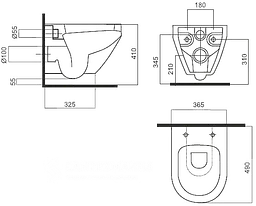 Унітаз підвісний AM.PM Spirit FlashClean C701700WH, Білий - мініатюра 6
