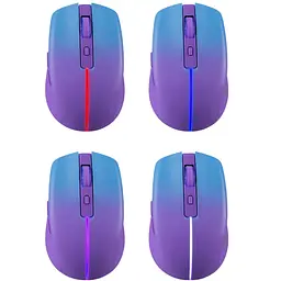 Мишка Defender Mystery MM-301, бездротова Bluetooth+2.4G, 1600 dpi., 4кн., 500mAh, LED, фіолетова - мініатюра 8