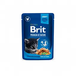 Вологий корм Brit Premium Kitten Бріт Преміум для кошенят, курка, пауч 100 г (арт.100274/506026)
