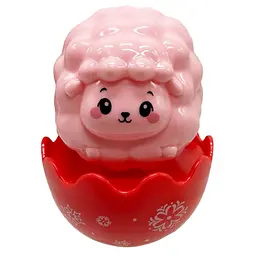 Дитяча неваляшка "Овечка" 657-55(Pink) 7,5 см, брязкальце
