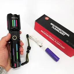 Ручний ліхтар W515-TG zoom + LCD + Type-C + PowerBank + 1х18650 (26650) 5 режимів - мініатюра 10