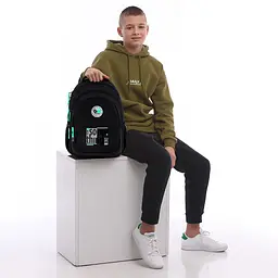 Рюкзак GoPack Teens 162M-4 Чорний (GO26-162M-4) - мініатюра 18