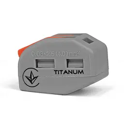 Клемник швидкого монтажу 2п сірий PA (TF-KNG-212) TITANUM TITANUM (29040-000) - мініатюра 2