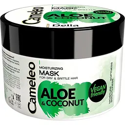 Маска зволожуюча для волосся Delia Cosmetic Cameleo Aloe&Coconut 200 мл - мініатюра 2