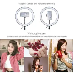 Набір блогера Puluz Ring USB LED lamp 10.2"+ table mount 140cm (PKT3039) - мініатюра 3