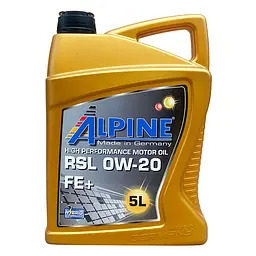 Автомобільна моторна олива ALPINE RSL 0W-20 5л 1695-5 - мініатюра 1