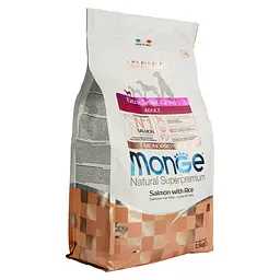 Сухий корм для собак Monge Dog Extrasmall Adult лосось з рисом, 2,5 кг - мініатюра 3