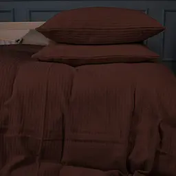 Знімний захисний чохол  MirSon Pique Arrowline Brown бавовна 70х70 см (2200013811732) - мініатюра 3