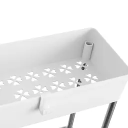 Полиця складна для кухні та ванної з коліщатками 4-ярусна, 40×12,5×90 см, біла - мініатюра 5