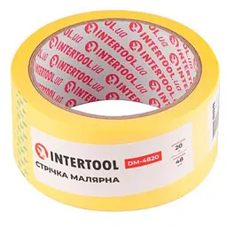 Стрічка малярська Intertool 48 мм х 20 м жовта (в упаковці 4 шт.)