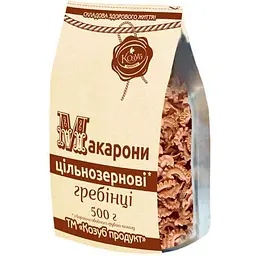 Макарони цільнозернові Козуб Продукт 500г гребінці в пакеті