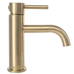 Змішувач для умивальника Rea Lungo низький brushed gold REA-B4527, Золотий - мініатюра 2